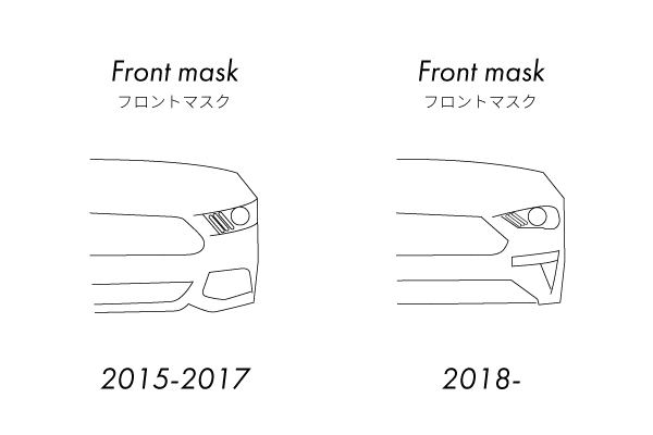 2017年式マスタングと2018年式マスタングの違い