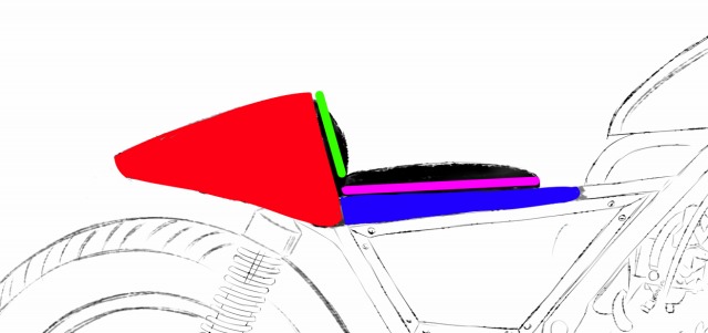 FRP自作シングルシートカウルの分割位置