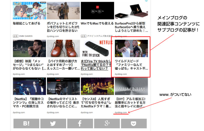 サブドメインで関連記事コンテンツを貼ると直面するヤバい問題