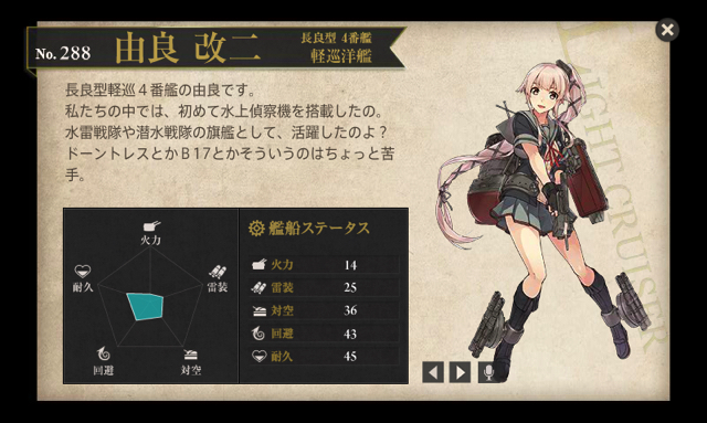 長良型軽巡洋艦4番艦 由良 ゆら を由良改ニに改装しました 零式水上偵察機11型乙 も入手 ディスディスブログ