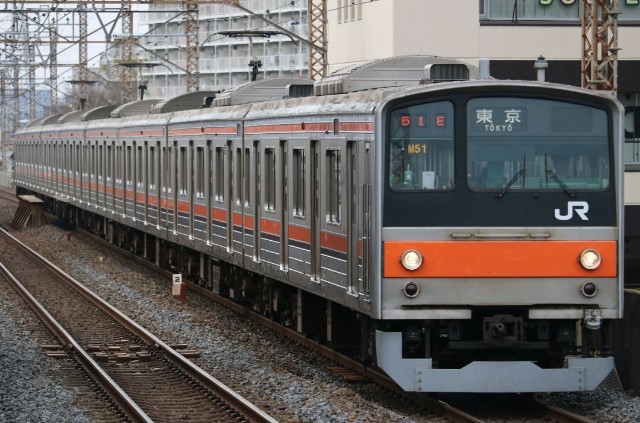 武蔵野線205系　制輪子(ブレーキシュー) NS-513 武蔵野線の異端児】2編成のみの原顔0番台、205系M51・52編成