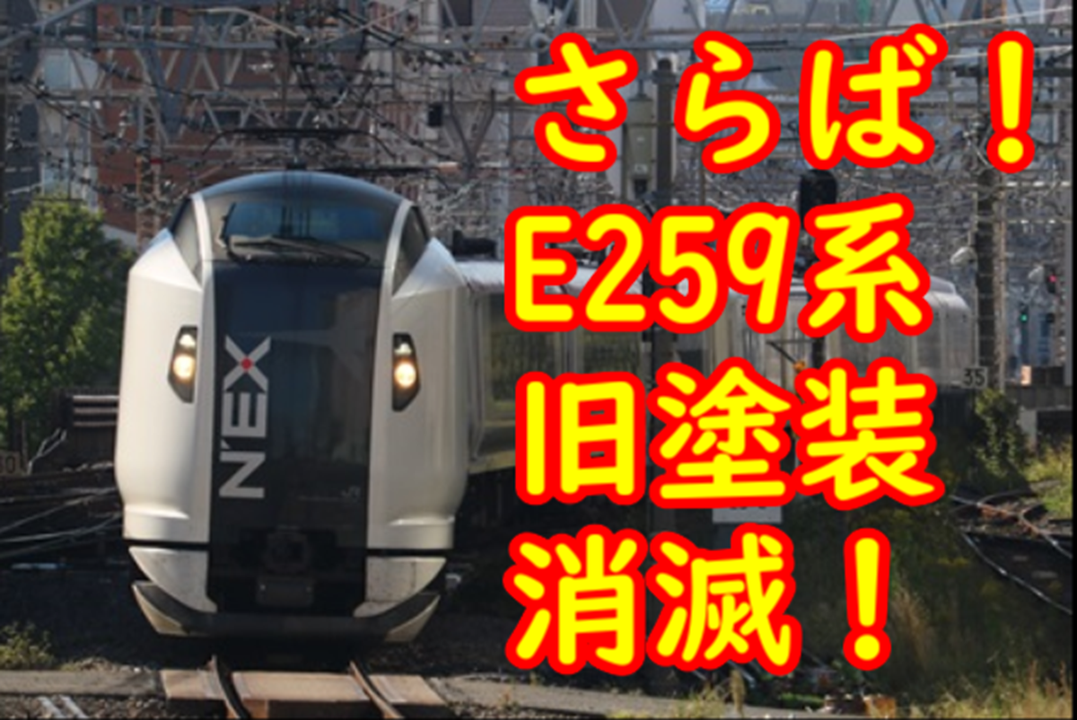 さらば！】E259系旧塗装 消滅へ！最後の一本、Ne022編成大宮入場 - て