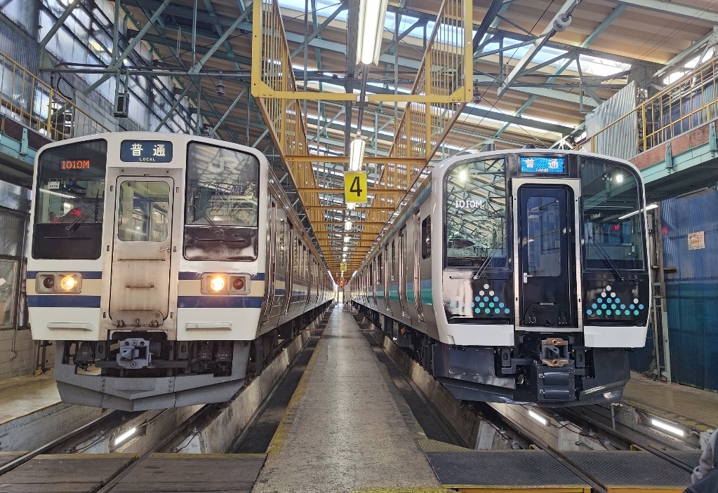 211系スカ色&E131系撮影会！DD16も見えた 長野鉄道フェスタ2026 展示