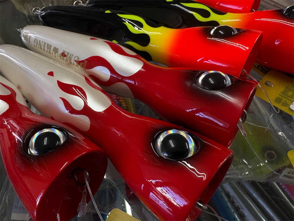 GT用ウッドポッパー3点セット【海王ルアー】【パンプキン】 Pump King 140mm 43g｜シイラ・GT・マグロ対応 大型ポッパー | SKAGI