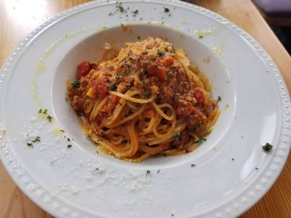ボロネーゼのパスタ
