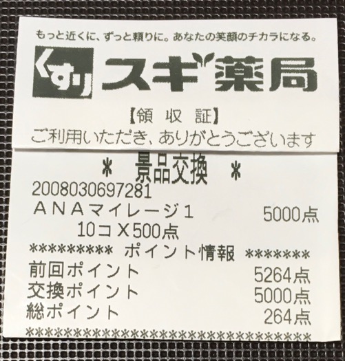 スギ薬局のスギポイントをanaマイルに交換申請しました Anaマイルと時々ワンコ