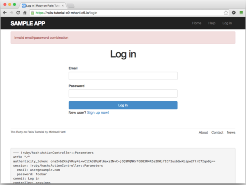 Rails Tutorial 第8章ログイン ログアウト 8 1 4 フラッシュメッセージを表示する が Nomethoderrorになる の解決方法 Rails Learn S Diary