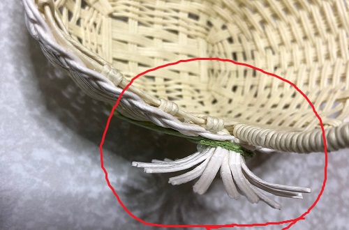 マーガレットのミニかご横からみた図