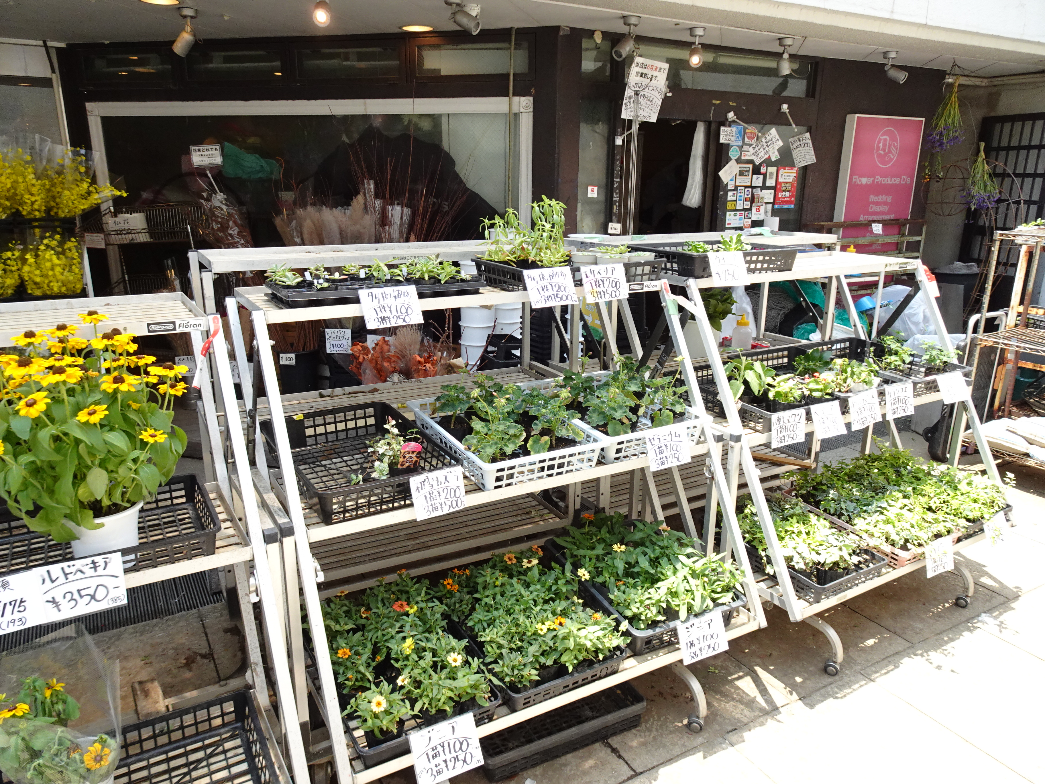 中野サンプラザのMB階にある生花店の「ディーズ 中野サンプラザ店」