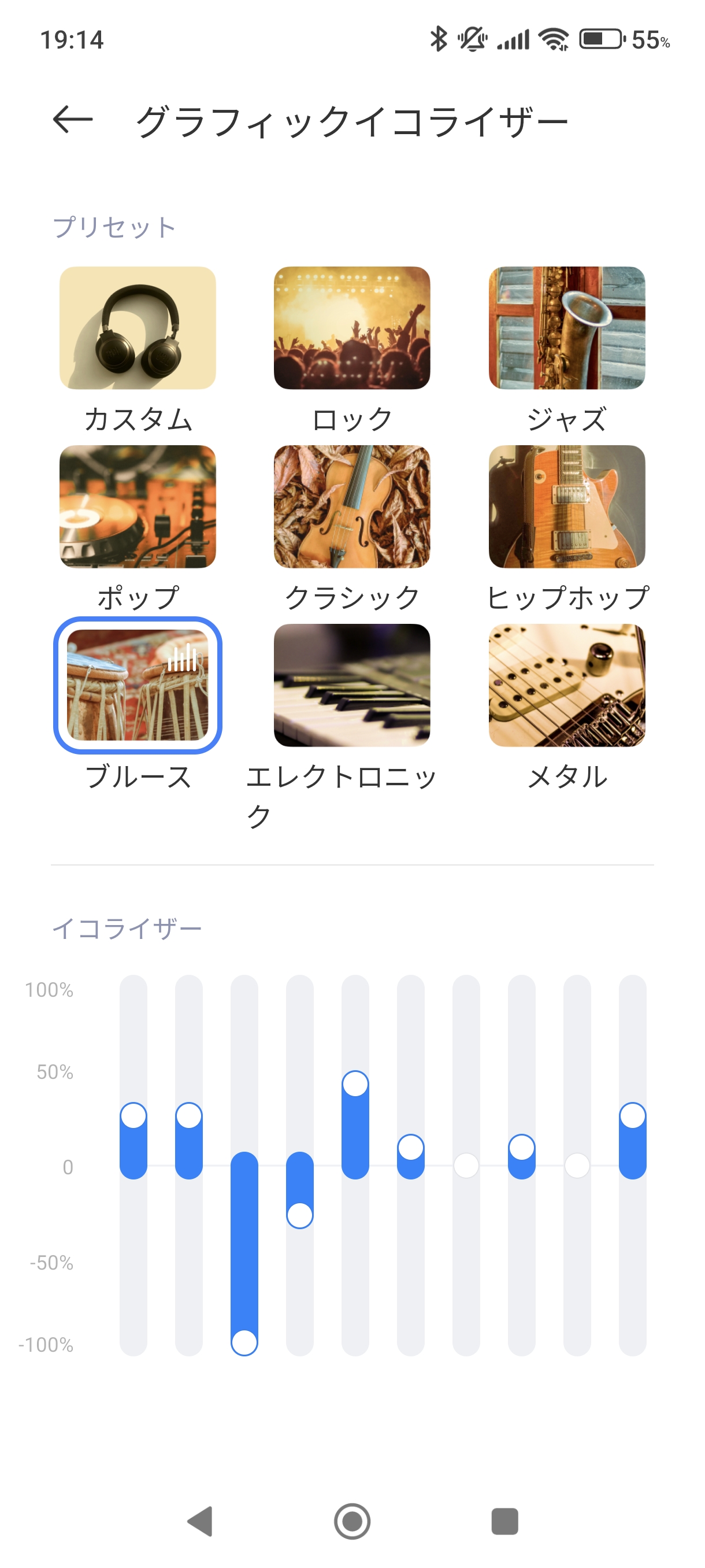 グラフィックイコライザーのブルース