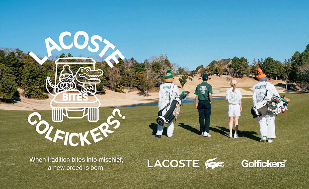 新品！ラコステ x ゴルフィッカーズ コラボ　ポロシャツ　黒　L LACOSTE（ラコステ） メンズ カジュアル トップス ロゴ オリジナル