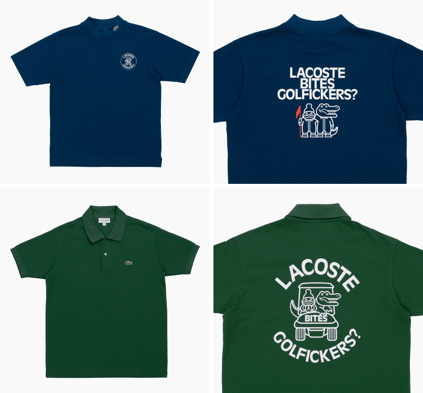 新品 LACOSTE x GolfickersラコステゴルフィッカーズBlack GO/LOOK!（ゴルック）｜LACOSTE x Golfickers Sweat shirt ネイビー