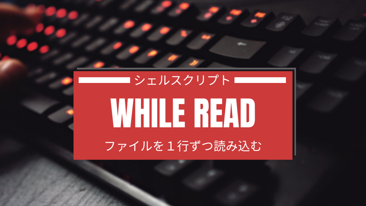 シェルスクリプト while read でファイルを1行ずつ読み込む