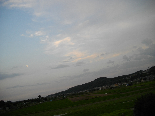 田園地帯と月（根小屋〜南高崎）