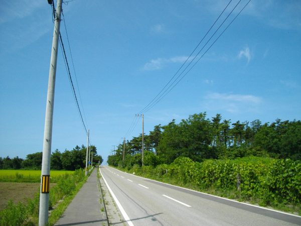 秋田県道１２３号線〜海までは遠く･･･