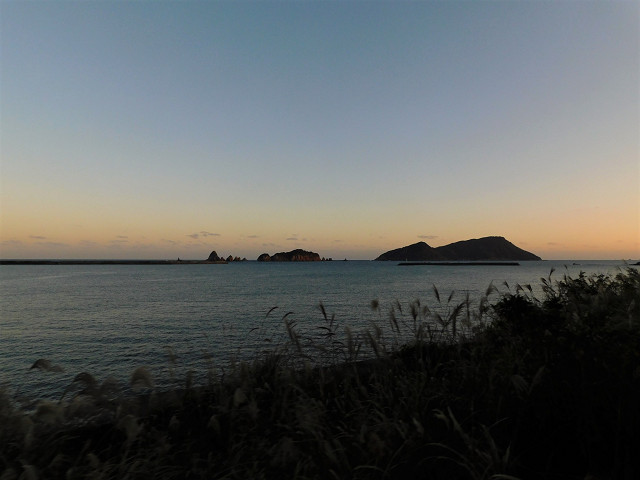 大堂津～油津の車窓（大島、小場島など）