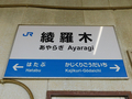綾羅木駅駅名標