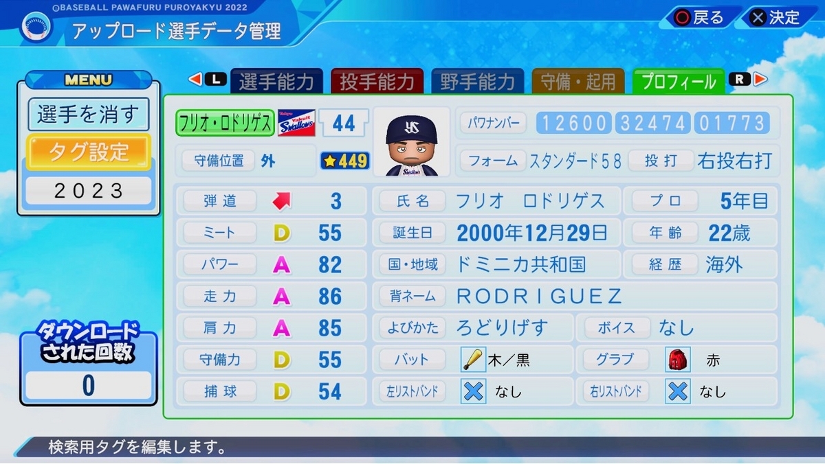 パワプロ2023】フリオ・ロドリゲス(2023 マリナーズ) - パワプロ