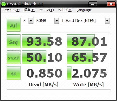P7K500 HDP725050GLA360 CrystalDiskMark