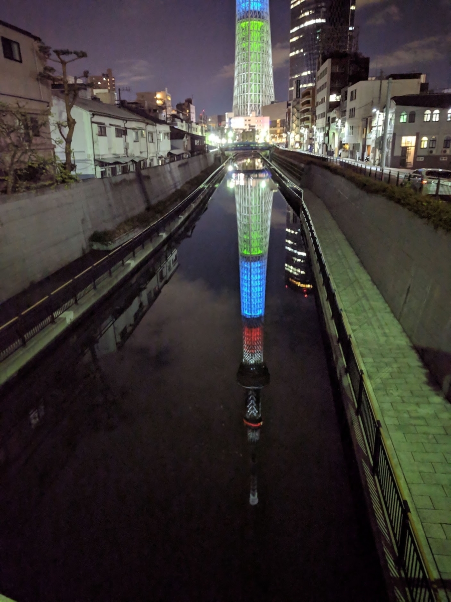 3色トリコロールのスカイツリー とある普通の人の生活の記録