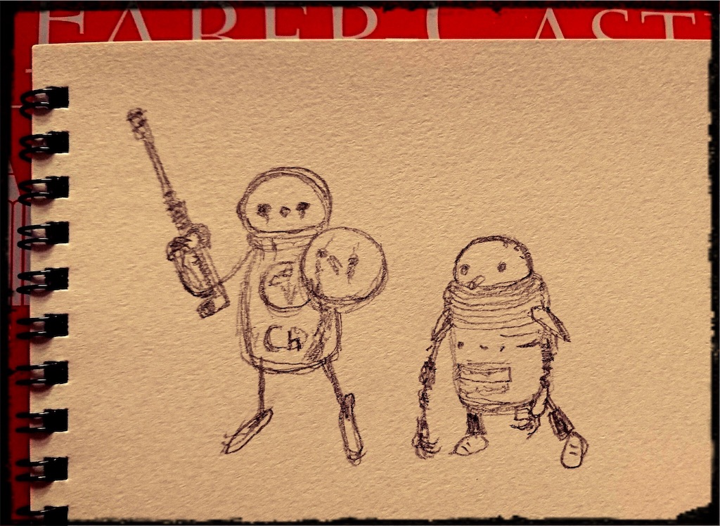 オリジナルロボのイラストを描いて頂きました Elephantmenlifeの日記