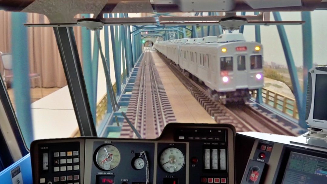Nゲージ運転席展望】運転台生成AI合成×カメラカー！運転士目線で走るN