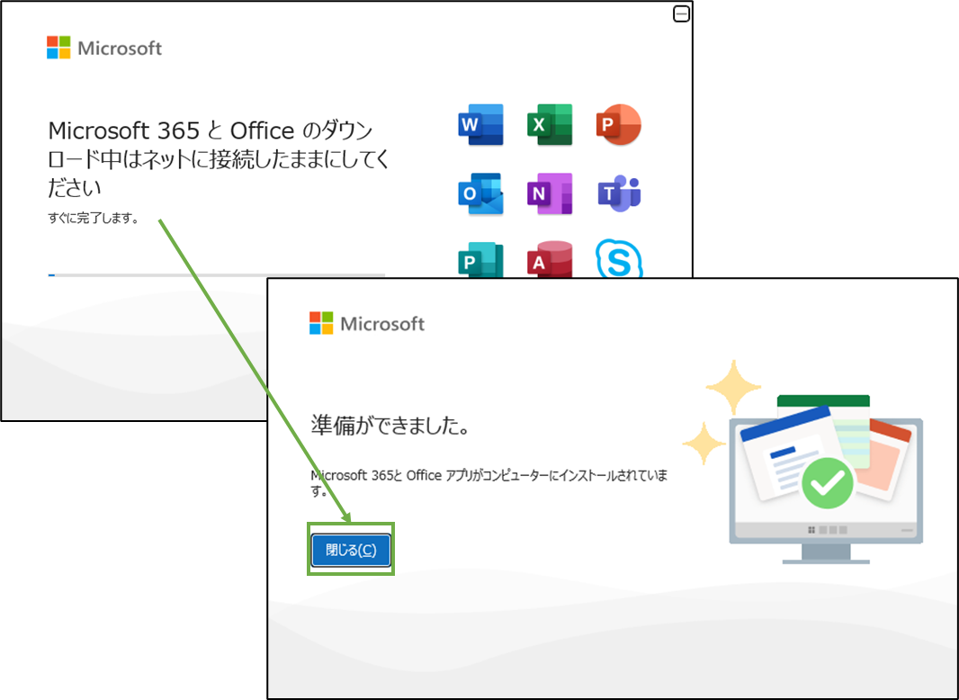 図表3-7 MS365導入(個別アプリ導入完了)
