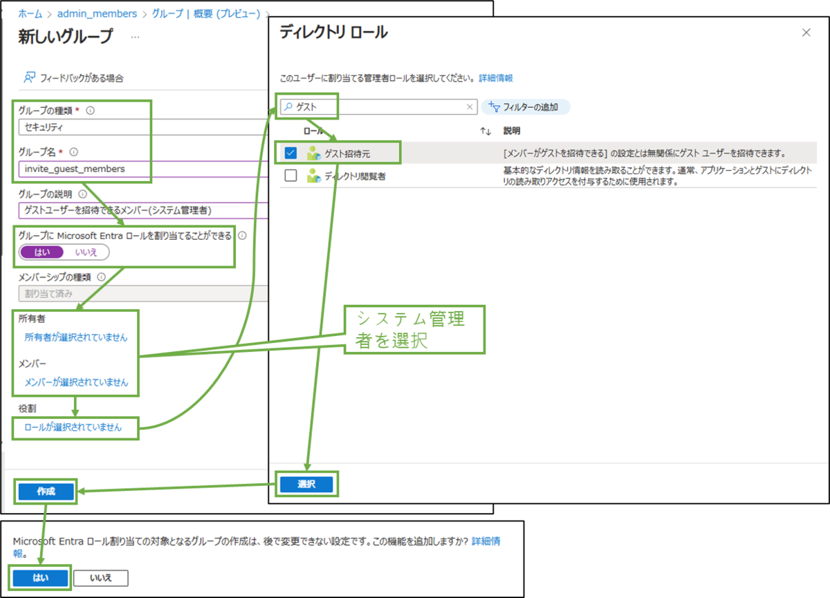 図表2-2 ゲスト招待グループの設定