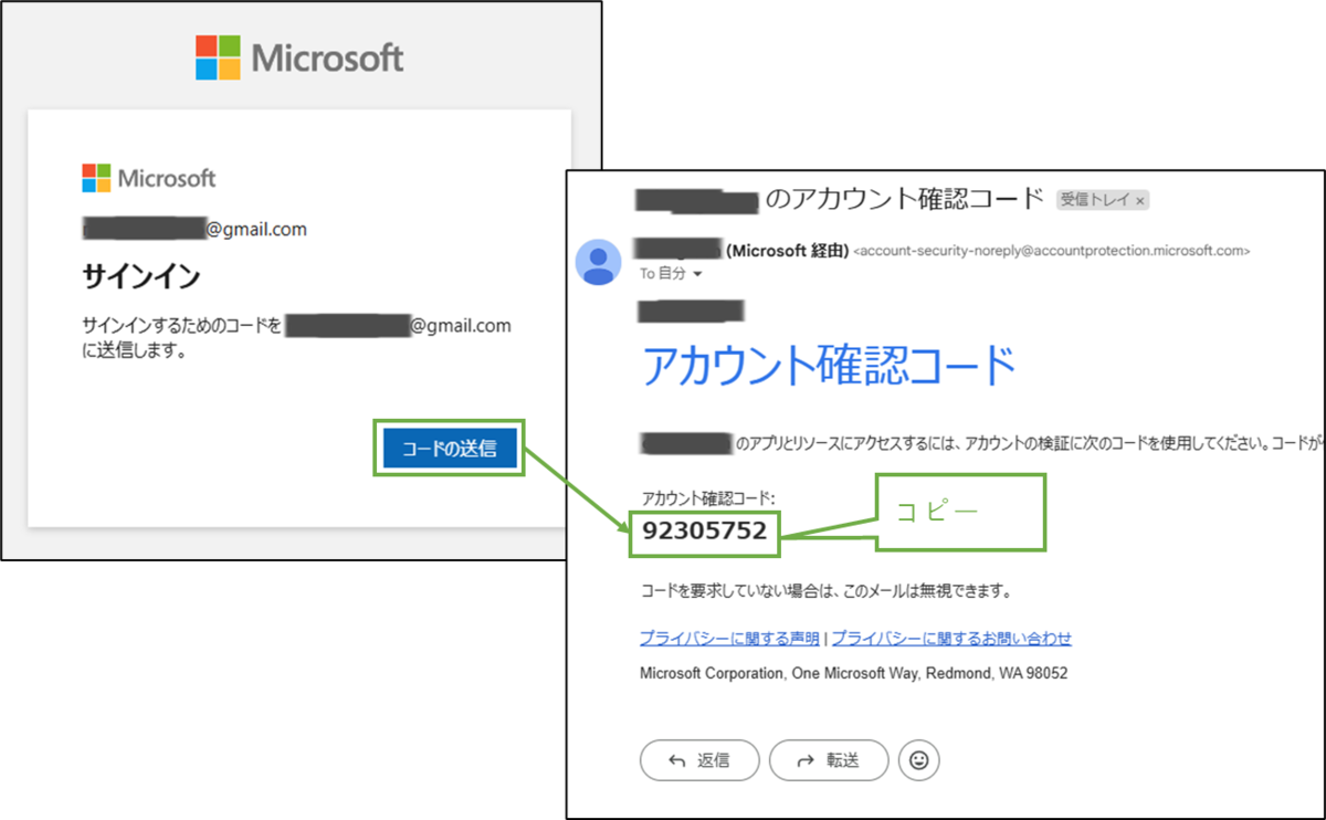 図表5-2 ゲストユーザーのアクセス確認(確認コード処理)