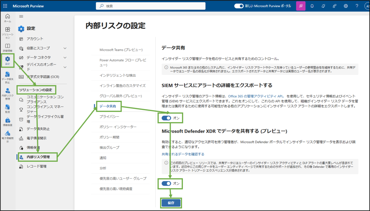 図表2-4 DLPデータ共有(有効化)
