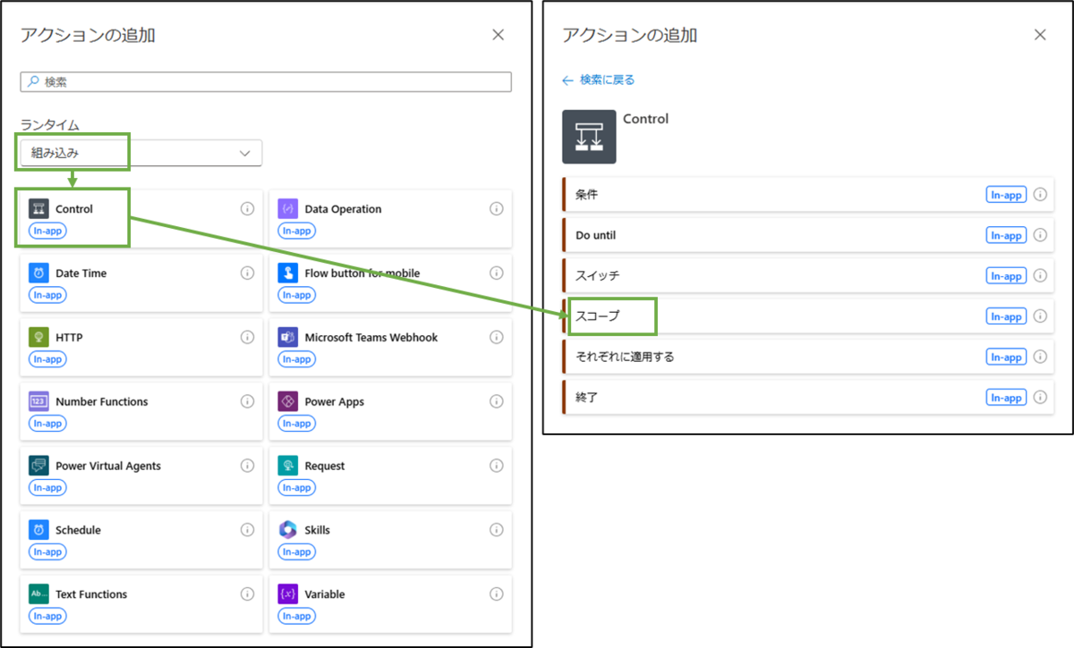 図表4-18 各ステップの設定(スコープの追加)