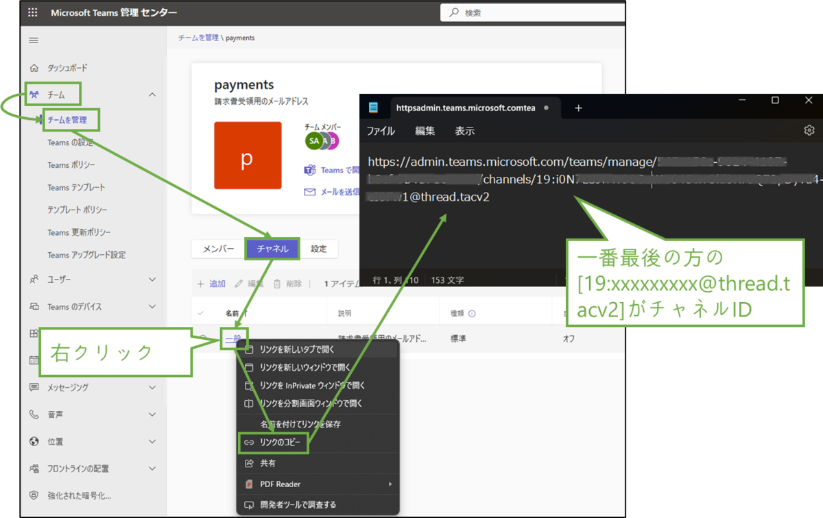 図表7-1 Teams管理センターで確認
