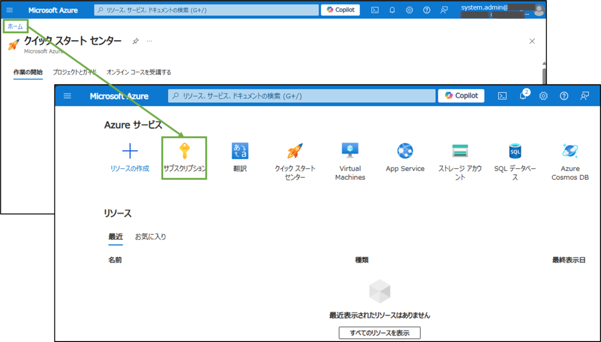 図表3-6 サブスクリプションメニューへ