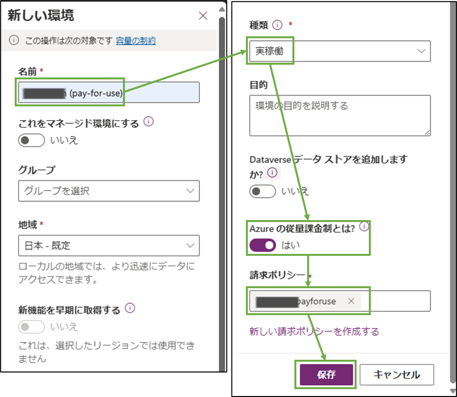 図表8-8 新しい環境の設定