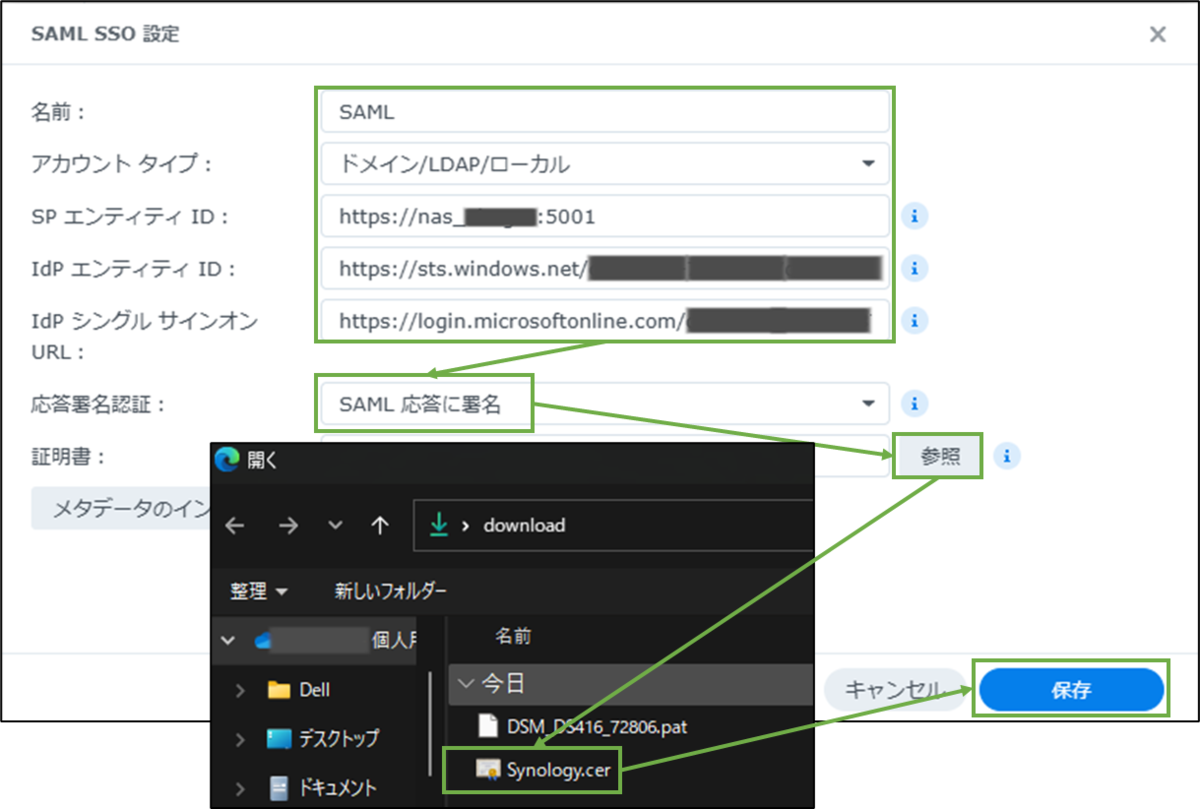 図表3-3 SSOサービスの設定