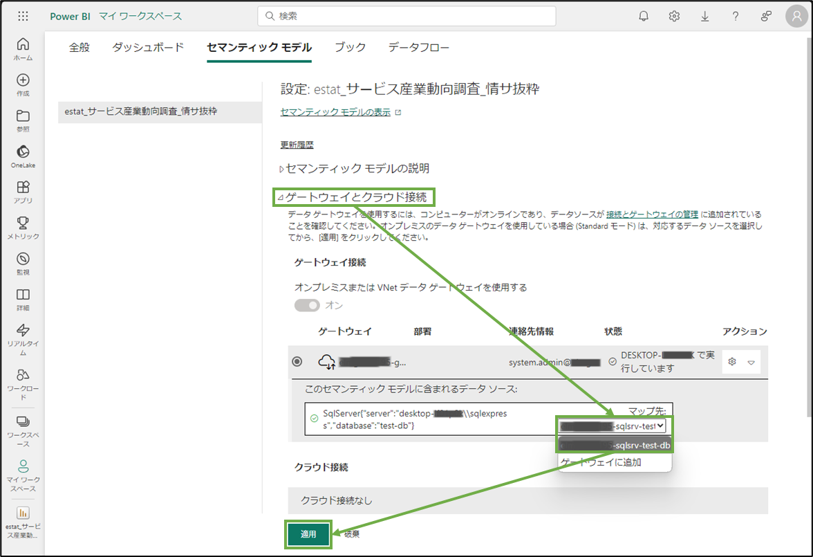 図表8-3 Power BI Serviceのデータ更新スケジュールの設定