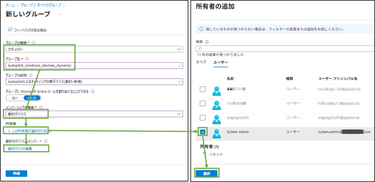 図表5-2 デバイスグループの設定