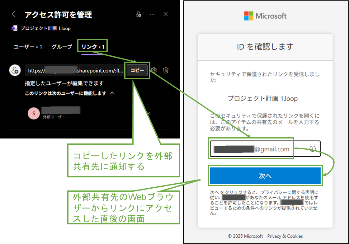 図表4-5 Loop外部共有(ページリンク取得,アクセス試行)