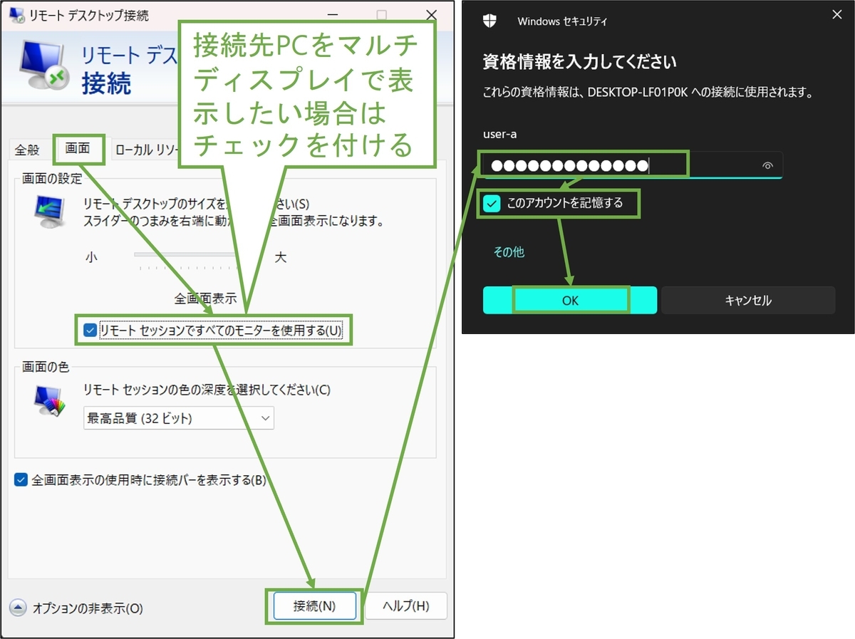 図表5-3 接続元PC 接続先PCへの接続