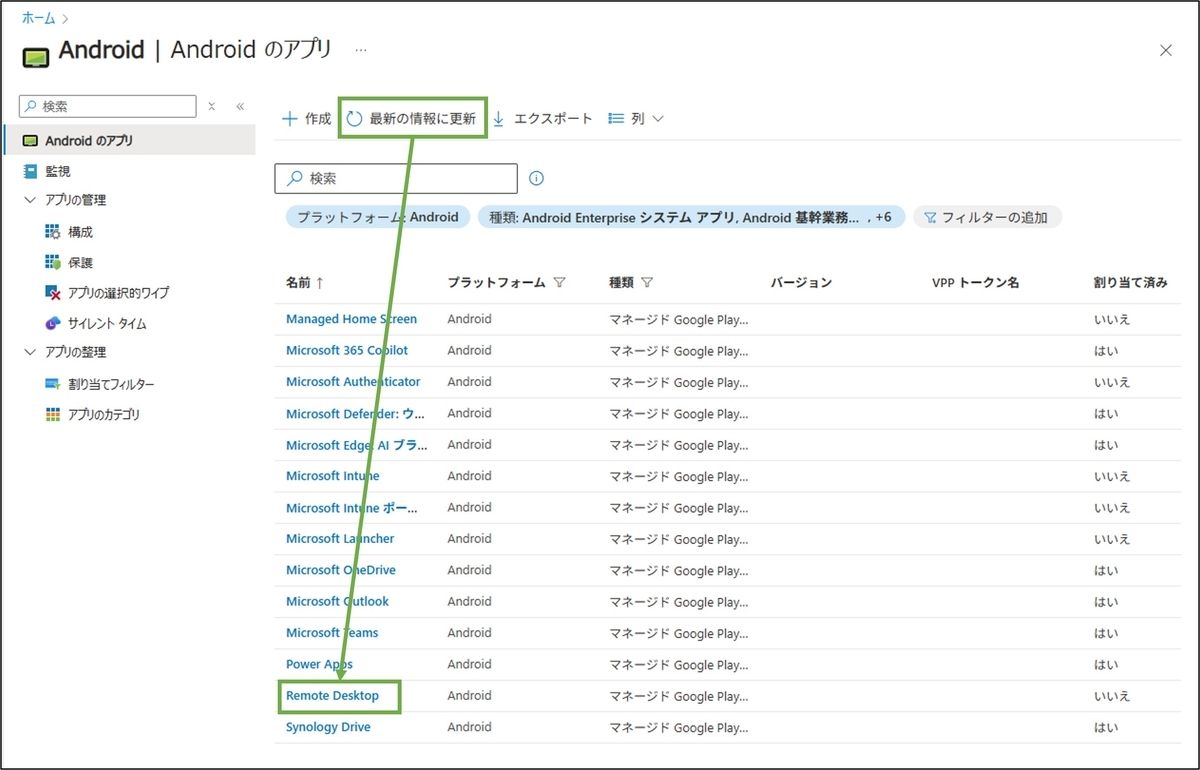 図表3-4 Intune管理センターに追加されたWindows App