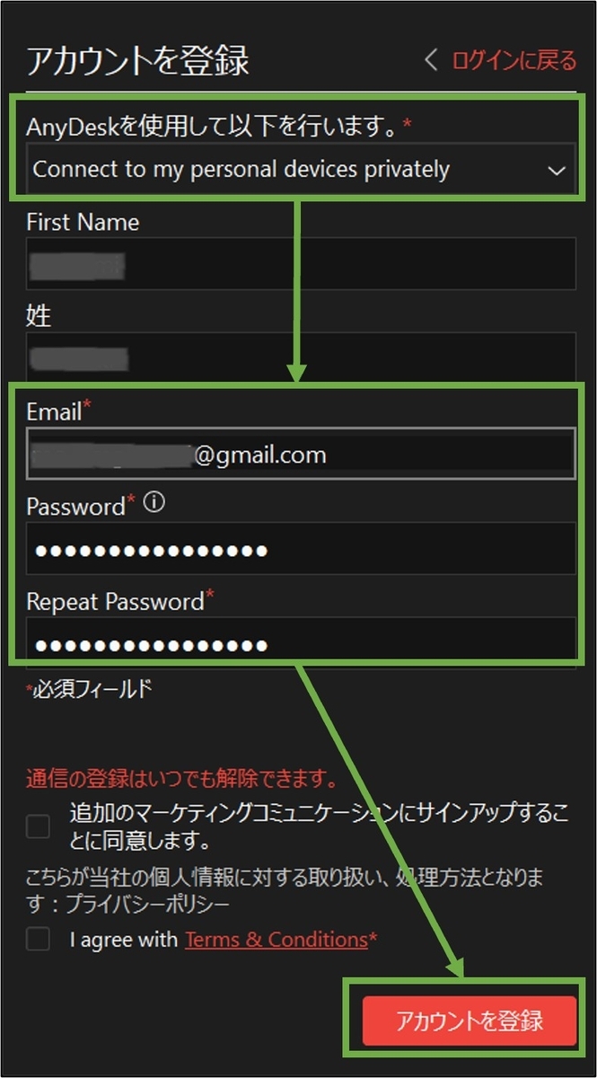 図表2-2 AnkDeskアカウント登録