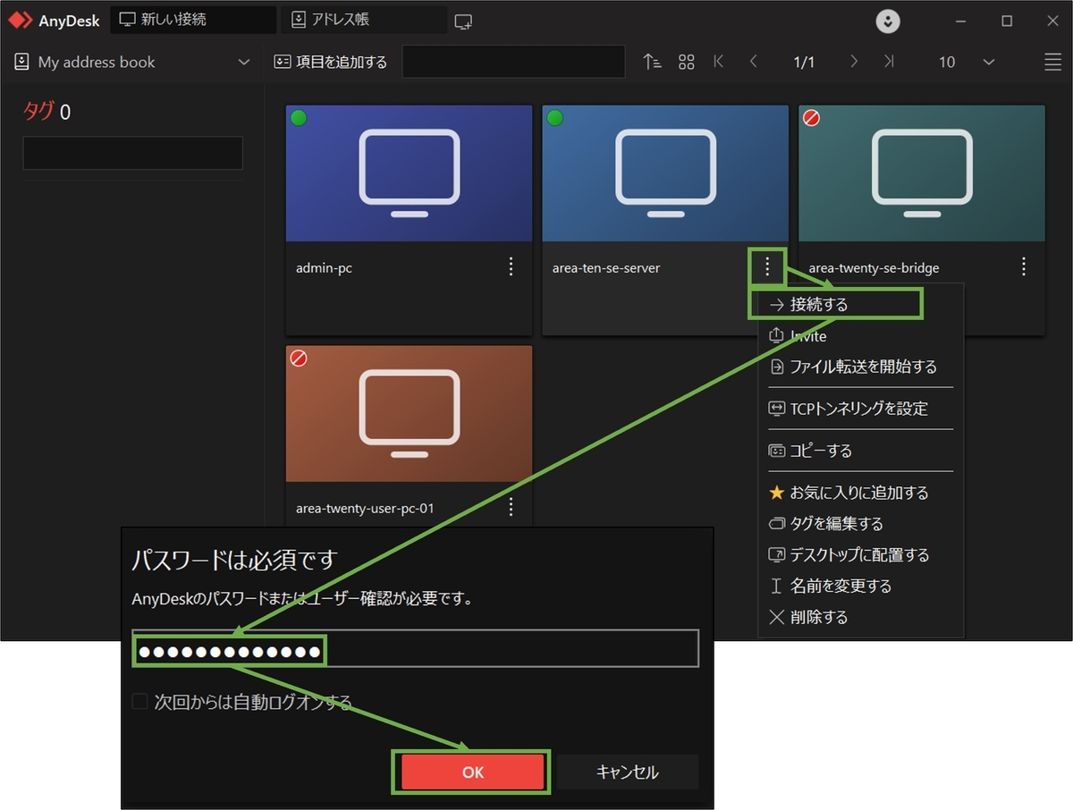 図表5-1 接続先PCへの接続