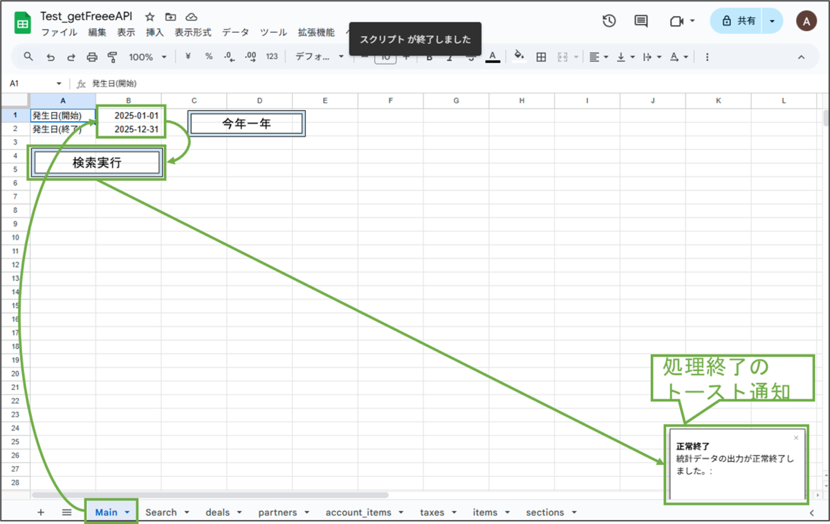 図表5-1 動作確認(出力元シート)