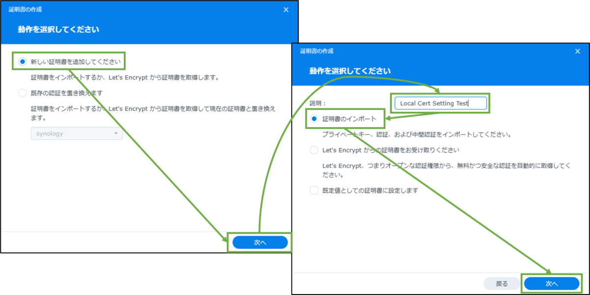 図表4-2 証明書の追加