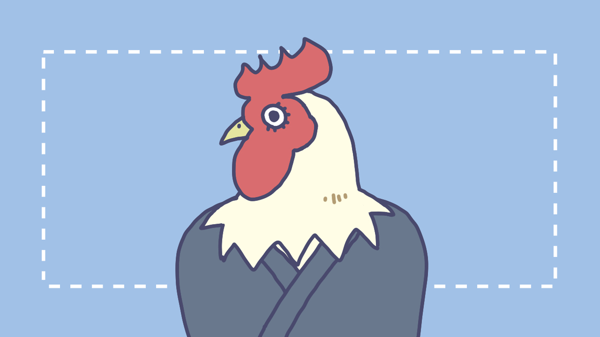 ニワトリ男のイラスト