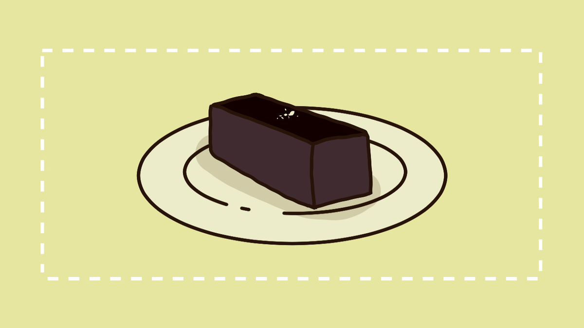 チョコレートケーキのイラスト