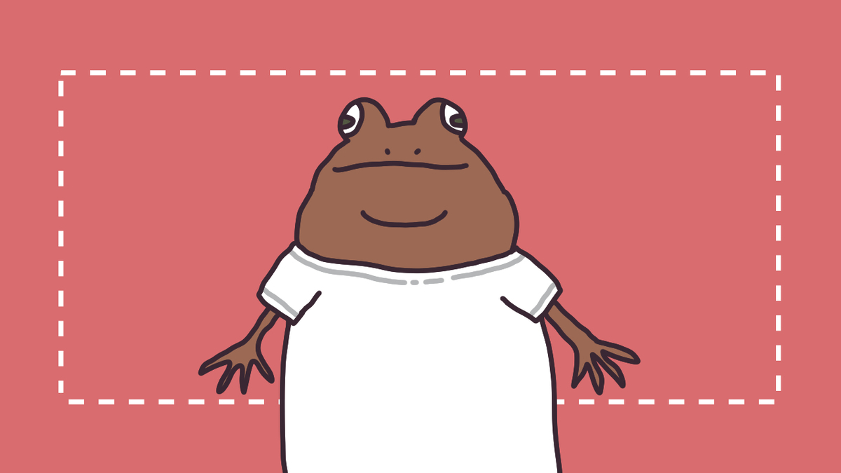 カエル男のイラスト