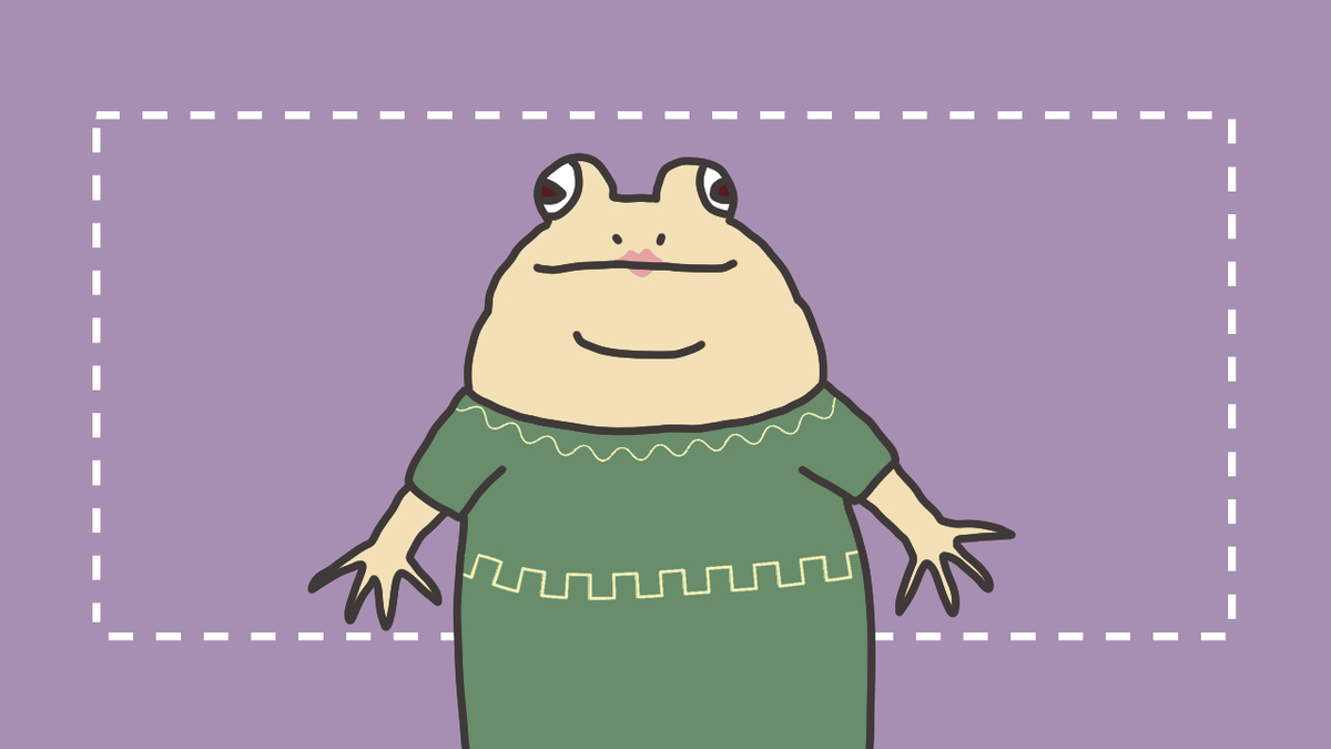 カエル女のイラスト