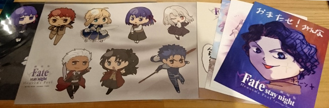 劇場版 Fate /stay night Heaven's Feel グッズ シールとポストカード