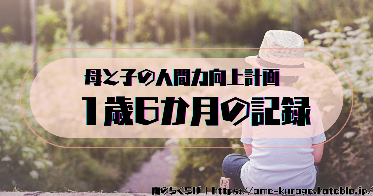 【人間をやめている母と1歳6か月児の成長記録】言葉でコミュニケーションが取れるように!